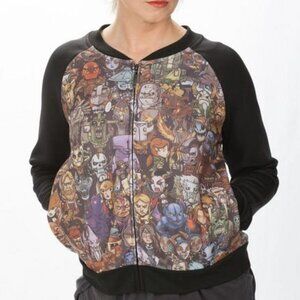 DOTA 2 Hero Collage Sketch Black Light Jacket Printed Graphic Plus Size XXL